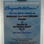 2024 Topps Chrome Black - Jung Hoo Lee Redemption - Gold Auto /50