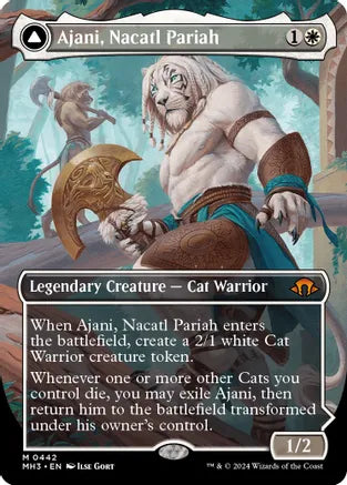 Ajani_NacatlPariah_Borderless_1024x1024.jpg Ajani, Nacatl Pariah (Borderless) - Modern Horizons 3 - Image 1