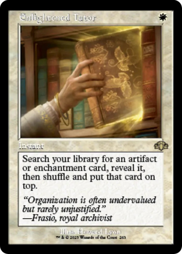 EnlightenedTutor_RetroFrame_-DominariaRemastered_DMR_1024x1024.jpg Enlightened Tutor (Retro Frame) - Dominaria Remastered (DMR) - Image 1