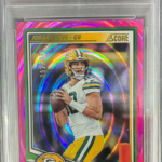 2025 Panini Score Football Jordan Love #119 Ellipse Parallel 392/399 PSA 9