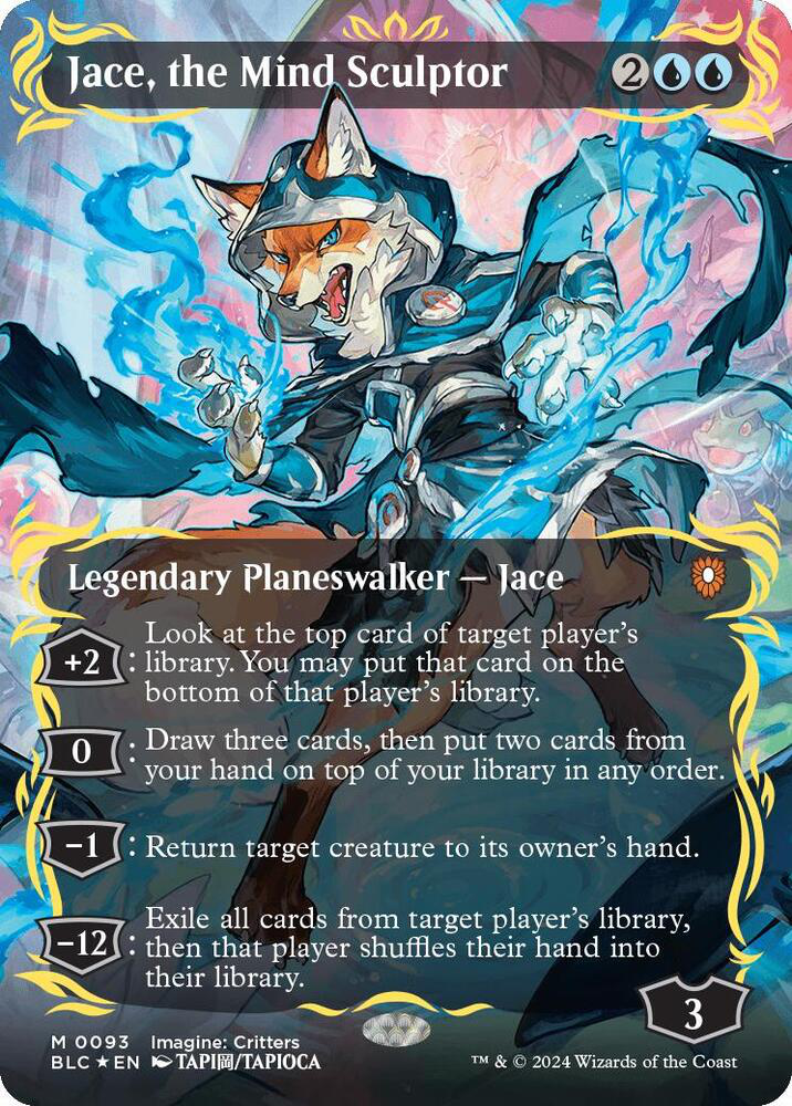 jaceblb_1024x1024.png Jace, the Mind Sculptor (Borderless) (Raised Foil) - Commander: Bloomburrow (BLC) - Image 1
