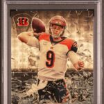 2021 Panini Prizm - Joe Burrow PB-2 - Prizm Break Gold Vinyl /5 - PSA 9