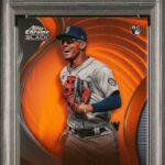 2022 Topps Chrome Black - Julio Rodriguez 10 - Orange Refractor /25 - PSA 9