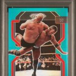 2022 Panini Prizm WWE The Rock 191 Teal /49 - PSA 9